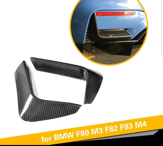 BMW F80/F82/F83 M3 M4 carbon achter splitters